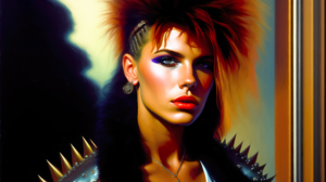 Lexica Ai Art Portrait Women Oil Painting 1980s Punk Girl Vibrant Detailed Face 3840x2560 Wallpaper