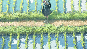Anime Girls Artwork Water Digital Art 960x1470 Wallpaper