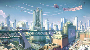 Digital Art Artwork Illustration Concept Art Futuristic City Futuristic Boston Building Architecture 2800x1544 Wallpaper
