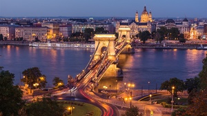 Hungary Budapest Bridge Time Lapse 2048x1365 Wallpaper
