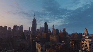 Spider Man New York City Video Games City Building Clouds 3440x1440 Wallpaper