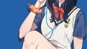 Anime Anime Girls Takanashi Rikka Long Hair Black Hair SSSS GRiDMAN Solo Artwork Digital Art Fan Art 2480x3508 Wallpaper