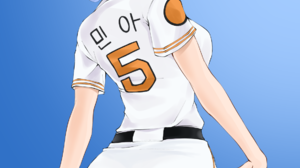 Blue Hair Blue Eyes Anime Girls Anime Tied Hair Baseball Cap Baseball Baseball Glove Chaesu 1118x1700 Wallpaper