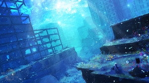 Anime Underwater 2133x1200 wallpaper