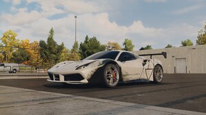 Need For Speed Unbound Car Sky Game Ferrari 488 GTB Clouds Screen Shot Parking Lot Sky CGi Front Ang 1920x1080 Wallpaper