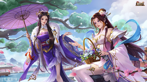 Three Kingdoms Game Characters Video Game Girls Video Game Art Artwork 1920x1080 Wallpaper