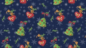 Christmas Christmas Ornaments Pattern Minimalism Christmas Tree Snowflakes 6000x4000 Wallpaper