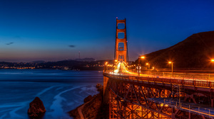 Bridge Golden Gate Night Road Time Lapse Usa 2048x1340 Wallpaper
