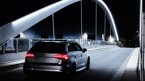Audi Hatchbacks Night Bridge Vehicle Tuning Taillights Rear View Road Street Light 5472x3648 Wallpaper
