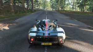 Forza Forza Horizon 4 Racing Car CGi Video Games Licence Plates Road Trees Rear View 1920x1080 Wallpaper