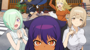 Anime Anime Girls Aqua Hair Purple Hair Blonde Angry Face Hair In Face Jahy Sama Wa Kujikenai 2000x1667 Wallpaper