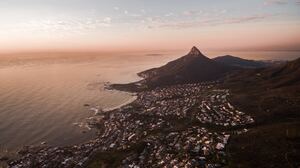 Landscape Cape Town South Africa City Aerial Aerial View Cityscape Mountains Coast 3895x2919 Wallpaper