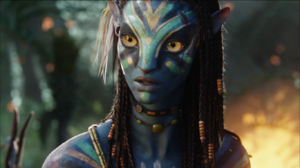 Avatar Movies Blue Blue Skin Neytiri Navi 1366x768 Wallpaper