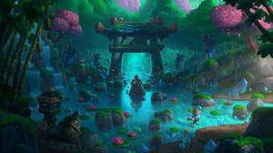 Clash Royale Video Game Art ArtStation Monks Waterfall Video Game Characters Video Games Water Water 3840x2150 Wallpaper