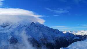 Alps Snow Mountain Top France Clouds Nature Mountains Landscape 1600x1200 Wallpaper