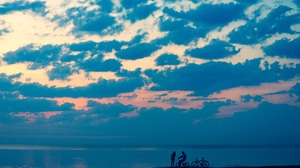 Sky Couple Summer Beach Sunset Latvia Clouds Sea Landscape Water Artwork 4000x2666 Wallpaper
