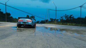 The Crew Car Toyota Supra Screen Shot Hawaii Night Tuning CGi Video Game Art Vehicle Rear View Taill 3840x2160 Wallpaper
