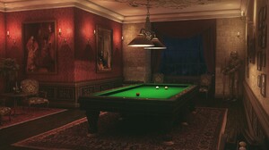 Billiards Room Interior Design 1920x1080 Wallpaper