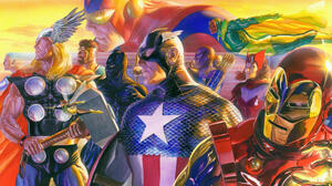 Scarlet Witch Captain America Iron Man Marvel Comics Thor Vision Marvel Comics 1920x1080 wallpaper