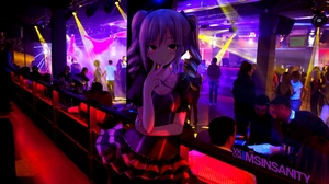 Anime Girls Nightclubs Anime Red Eyes 2500x1406 Wallpaper