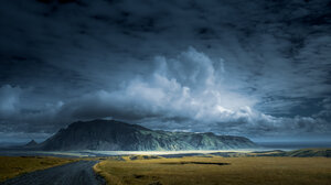 Photography Landscape Nature Mountains Clouds Road Sky Iceland Beach Field Behance 2800x1575 wallpaper