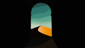 Sunset Boreal Studios Illusion Artwork Simple Background Minimalism Dunes Sky Desert 5760x3600 Wallpaper