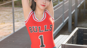 Korean Model Asian Shorts Tank Top Women Momo 6000x9000 Wallpaper