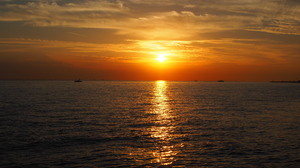Glow Sea Seascape Ship Sky Sunset 4608x3072 Wallpaper