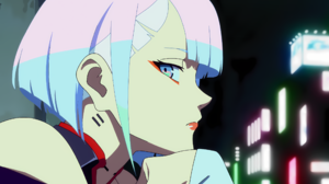 Anime Anime Girls Lucy Edgerunners Cyberpunk Edgerunners Anime Screenshot Two Tone Hair City Lights 2560x1440 Wallpaper