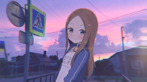 Takagi San Animeirl Anime Girls Crosswalk Road Evening 1440x1920 Wallpaper