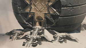 Paul Chadeisson Digital Digital Art Artwork Illustration Temple Ruins Ancient Science Fiction Archit 6000x3074 Wallpaper