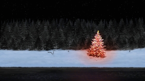 Digital Art Digital Painting Nature Christmas Christmas Tree Holiday Winter Snow Trees 1920x1080 Wallpaper