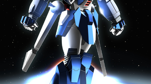 Anime Mechs Layzner Blue Meteor SPT Layzner Super Robot Taisen Artwork Digital Art Fan Art 1295x1812 Wallpaper