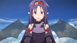 Anime Anime Girls Anime Screenshot Sword Art Online Konno Yuuki Long Hair Purple Hair Solo Digital A 1920x1080 wallpaper