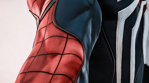 Spider Man Portrait Display Simple Background Low Angle Rear View Superhero Bodysuit 800x1423 Wallpaper