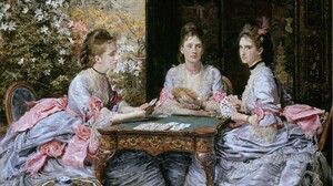 Oil Painting Oil On Canvas John Everett Millais Women Artwork Classical Art Sitting Dress Flowers Ch 3392x2578 Wallpaper