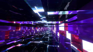 3d Abstract Blender Bright Digital Art Purple Square Tunnel 1920x1080 Wallpaper