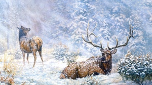 Winter Snow Painting 2699x1803 Wallpaper