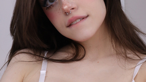 Women Model Brunette Pyjamas Women Indoors Pierced Septum Blushing Biting Lip 1250x1874 Wallpaper