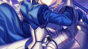 Fate Series Fate Stay Night Fate Grand Order Anime Girls Anime Digital Art Artwork Blonde Artoria Pe 979x1383 wallpaper