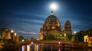 Berlin Berlin Cathedral Bridge City Germany Night 1920x1200 Wallpaper