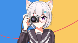 Anime Anime Girls Digital Digital Art Artwork 2D Looking At Viewer Glasses Cat Girl 3840x2160 Wallpaper