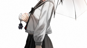 Arknights Anime Girls Umbrella Vertical White Background Minimalism 1200x1694 Wallpaper