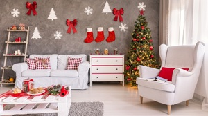 Christmas Tree Christmas Ornaments Furniture Decoration 2560x1706 Wallpaper