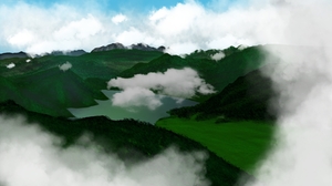Digital Painting Digital Art Nature Clouds Hills Landscape Artwork 1920x1080 Wallpaper