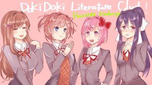 Anime Anime Girls Doki Doki Literature Club Monika Doki Doki Literature Club Yuri Doki Doki Literatu 4096x2419 Wallpaper