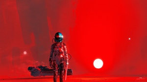 Astronaut Red 1920x1080 Wallpaper