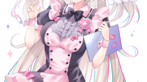 Anime Girls Dress Pink Dress Nurses Original Characters Nurse Outfit Blue Eyes Needles 2480x3720 Wallpaper
