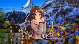 THE IDOLM STER Cinderella Girls Anime Girls Picture In Picture Snow Uzuki Shimamura Town THE IDOLM S 1920x1080 Wallpaper
