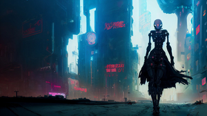 Cyberpunk Robot Ai Art 2688x1536 Wallpaper